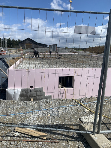 Betonieren der UG-Decke Durlangen Neubauprojekt Familien Wohnhaus
